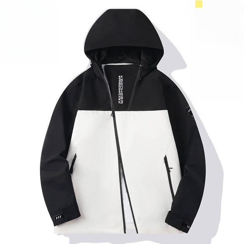 Autumn and winter three-proof jacket for men and women outdoor sports waterproof mountaineering hooded jacket