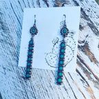 Blazin Roxx Turquoise Stone Bar French Hook Earrings