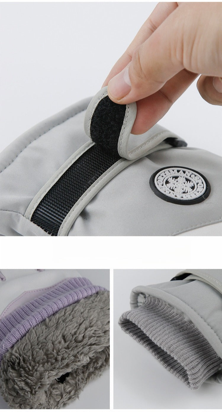 Winter Fleece-Lined Thickened Gloves - Touchscreen Ski Outdoor Cycling Windproof Warm