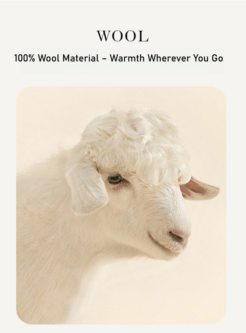 Pure wool warm ear protection hat winter windproof ski pullover hat