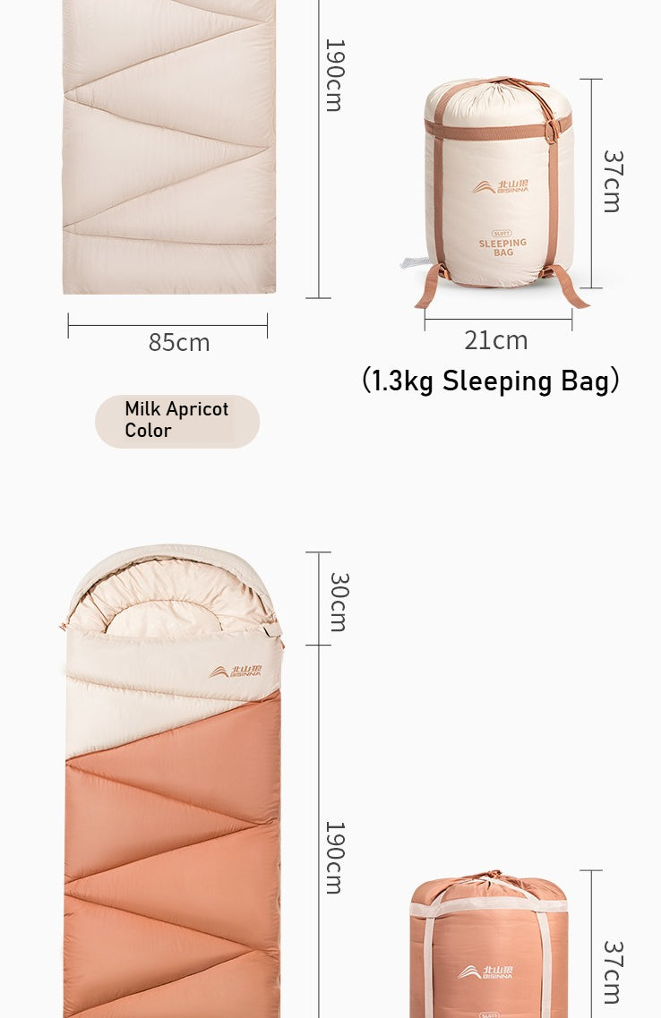 Adult Thickened Sleeping Bag - Outdoor Camping Travel Office Portable Cold-Resistant