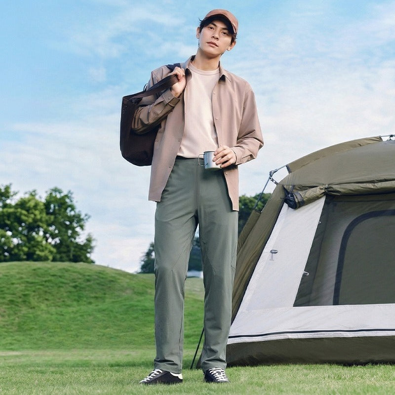 Men's Summer Ice‑Feel Quick‑Dry Straight‑Leg Casual Sports Pants