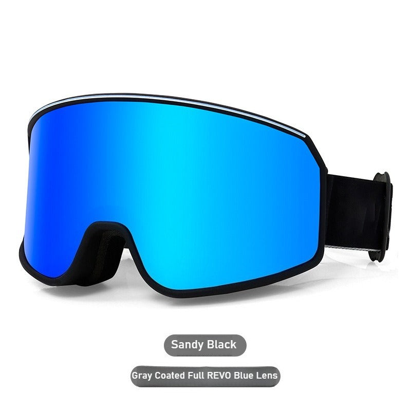 Ski smooth no fog mirror, can card myopia, spherical large field of view ski goggles