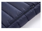 Trendy Lightweight Men's Down Jacket - Winter Stand Collar Solid Color Versatile Warm