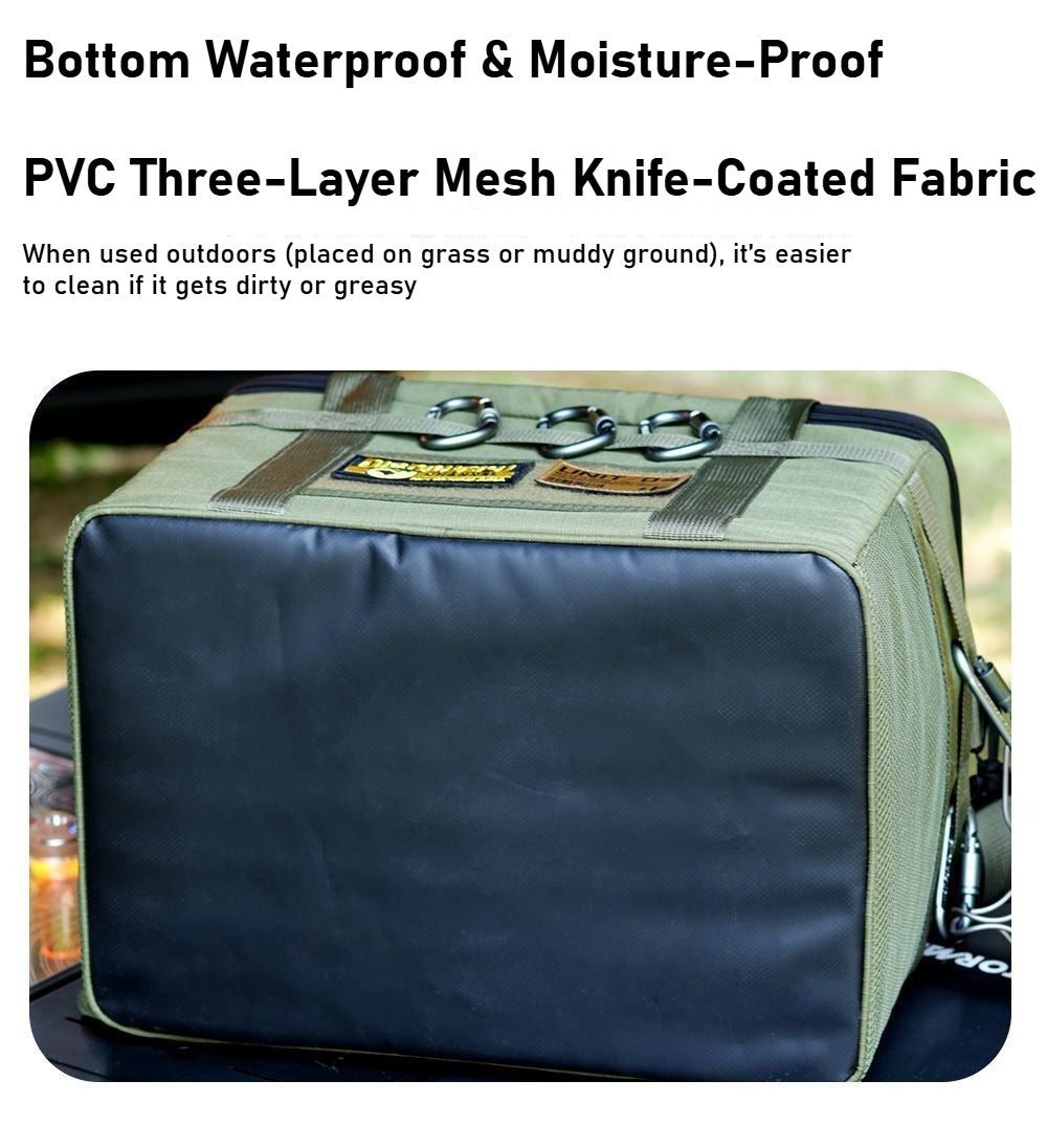 Camping tactical storage bag, outdoor with table board, portable sundries and equipment bag