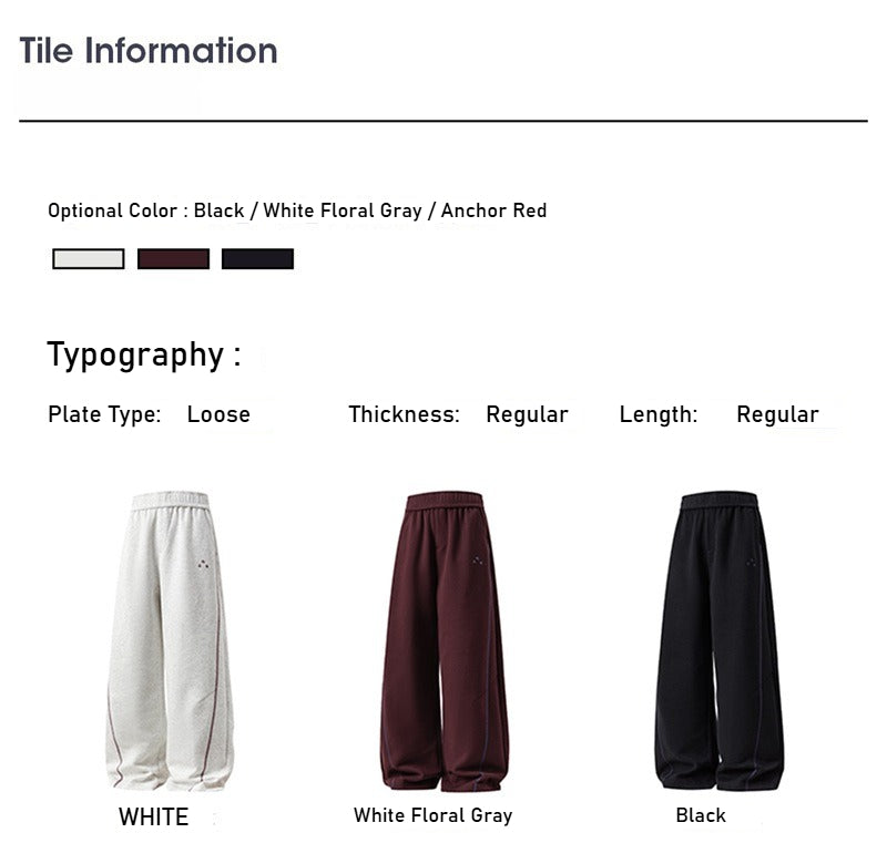 2025 autumn new American casual men's pants, straight loose sweatpants, trendy long sweatpants