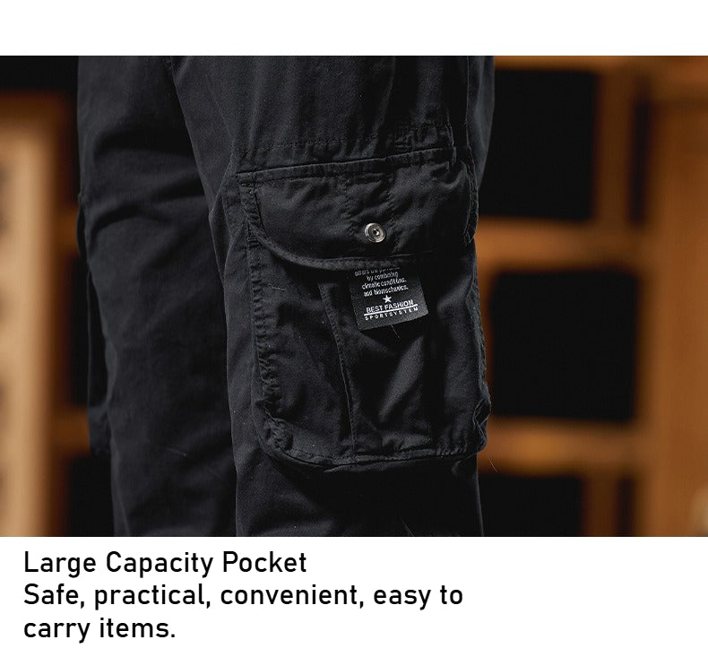 Men's Loose Straight-Leg Casual Pants - Sporty Casual Style for Autumn