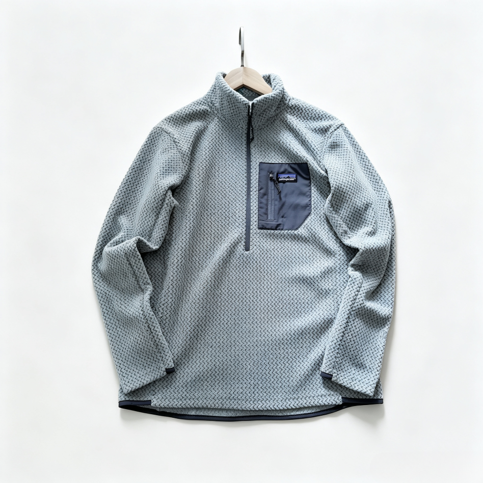 Patagonia Stand-Collar Half-Zip Sweatshirt with Pocket – Unisex Loose Wave-Cut Fit