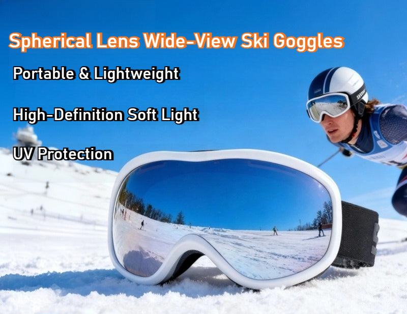 Ski smooth no fog mirror, can card myopia, spherical large field of view ski goggles