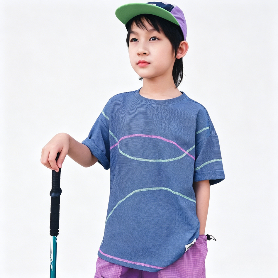 Boys' Outdoor-Style Quick-Dry Short-Sleeve T-Shirt