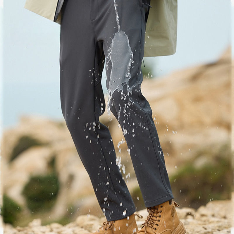 Women Winter Softshell Pants, Fleece‑Lined Wind‑Resistant Hiking Trousers