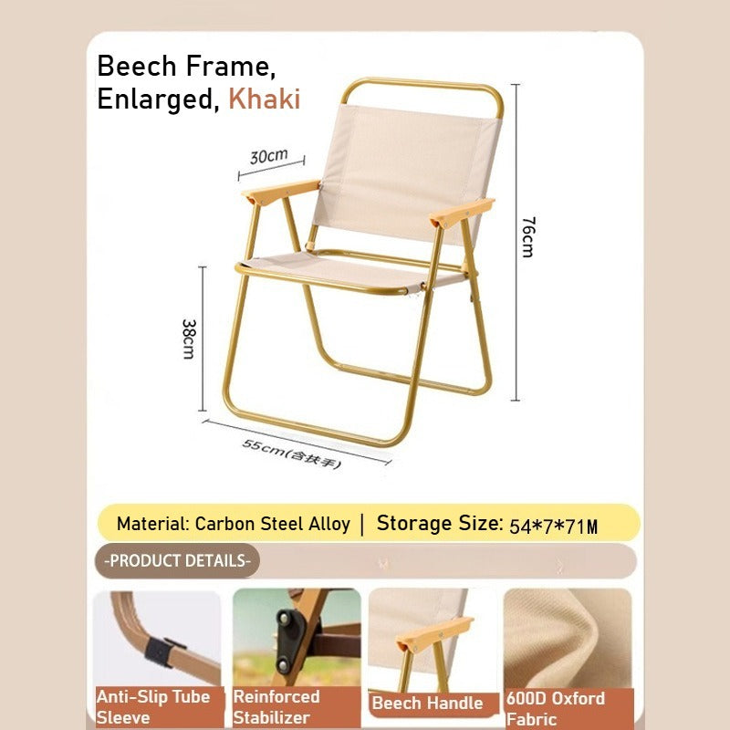 Camping Outdoor Folding Chair - Portable for Beach, Vendor & Catering Needs