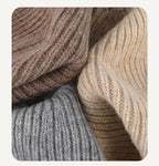 Pure wool warm ear protection hat winter windproof ski pullover hat