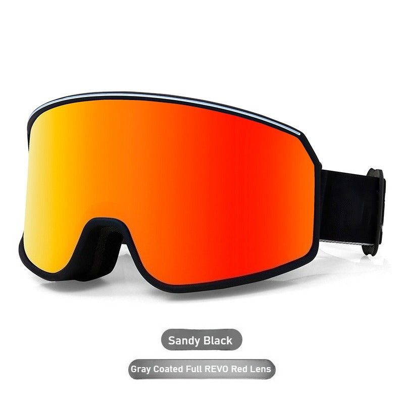 Ski smooth no fog mirror, can card myopia, spherical large field of view ski goggles