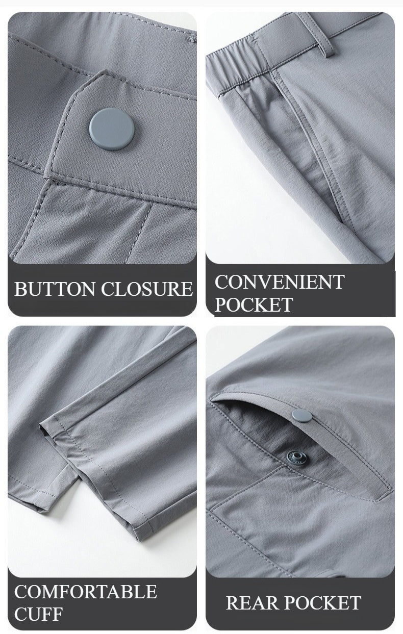 Men's Ice Silk Cool Touch Quick Dry Waterproof Outdoor Hiking Pants