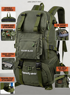 Waterproof Oxford Cloth Hiking Backpack Large Capacity Lightweight for Outdoor Travel Cycling