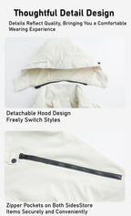 Men's outdoor lightweight mountaineering jacket: windproof and waterproof core performance, hooded style creates a fashionable sports style