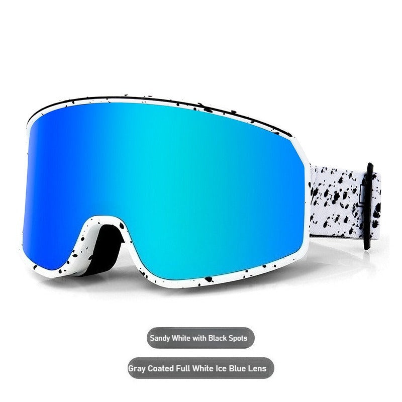 Ski smooth no fog mirror, can card myopia, spherical large field of view ski goggles