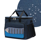 One-day tour thermal insulation bag, fish pattern 15-18L lunch box ice pack.