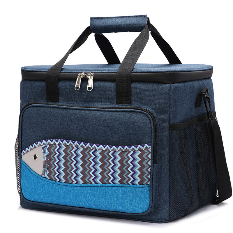 One-day tour thermal insulation bag, fish pattern 15-18L lunch box ice pack.