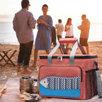 One-day tour thermal insulation bag, fish pattern 15-18L lunch box ice pack.