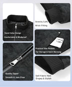 Trendy Winter Men's PU Cotton-Lined Jacket - Casual Versatile Leather