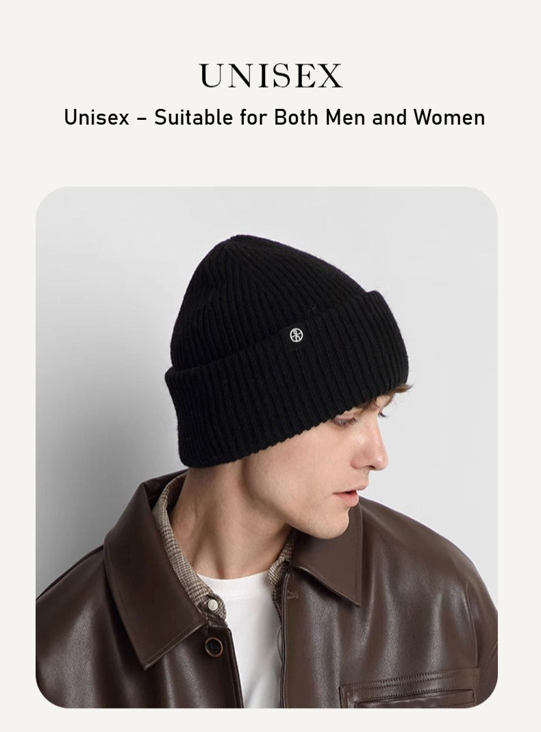 Pure wool warm ear protection hat winter windproof ski pullover hat