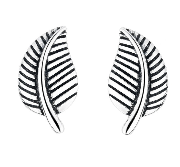 Nature Cast Metalworks Aspen Leaf Sterling Silver Post Earring