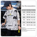 Boys Cartoon All Over Print Short Sleeve T-Shirt