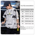 Kids Allover Print Cartoon Short Sleeve Tee