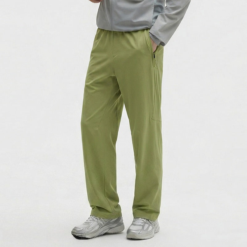 Men's Summer Ice‑Feel Quick‑Dry Straight‑Leg Casual Sports Pants