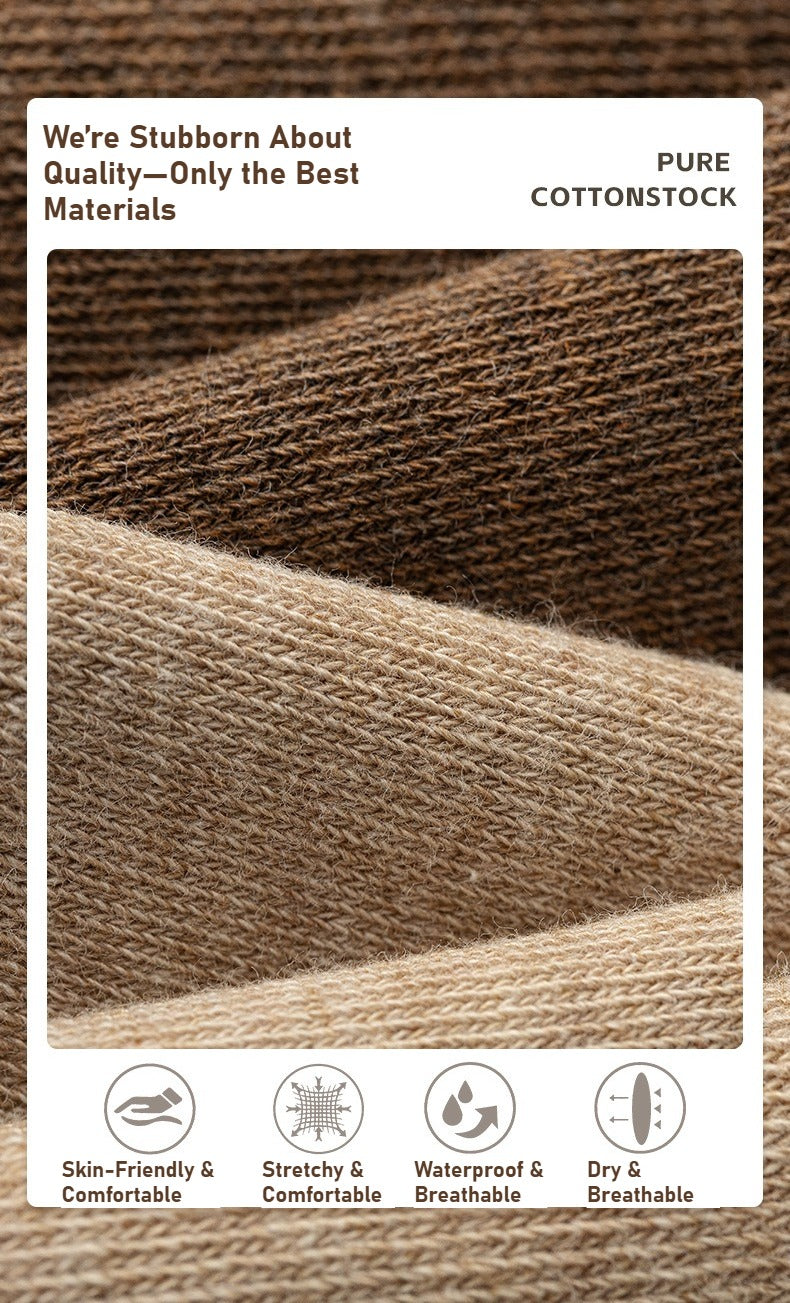 Women's extended knee socks, pure cotton non-slip boneless thigh socks, spring and autumn warm models