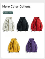 Men's outdoor lightweight mountaineering jacket: windproof and waterproof core performance, hooded style creates a fashionable sports style