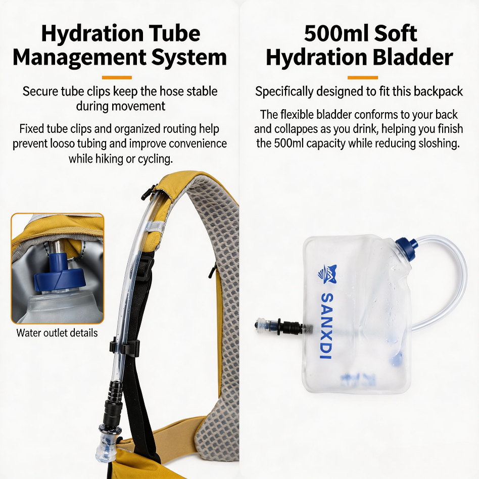 Men Women Lightweight Hydration Backpack | SANXDI Trail Running Hiking Cycling Water Bag Vest