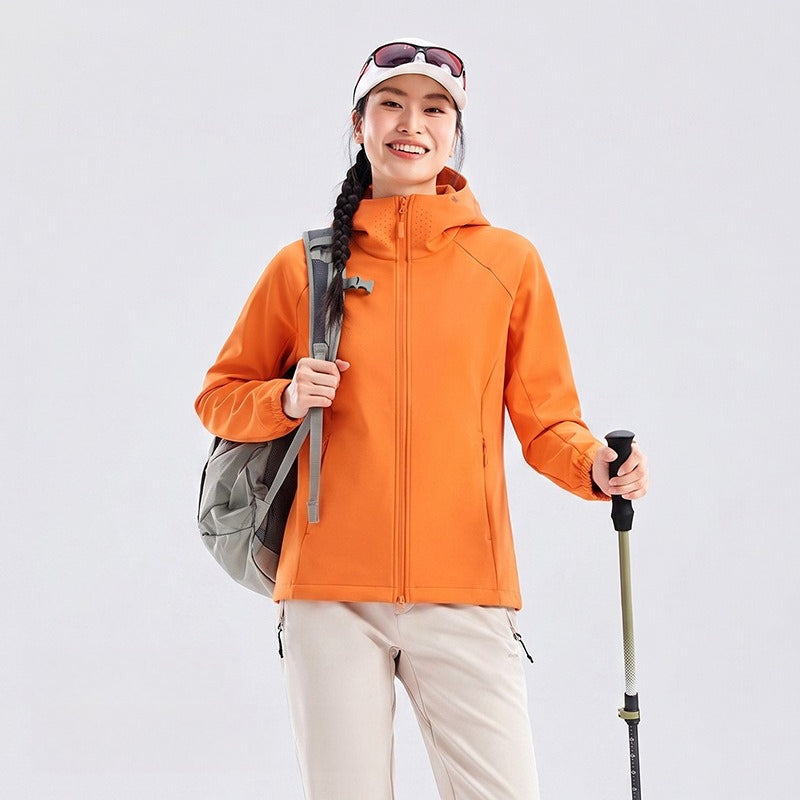 Kailor Softshell Jacket, Men Women Hooded Waterproof Stretch Warm Outdoor Hiking Casual Coat