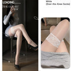 Women's lace stockings, garter sock combination, ultra-thin skin-penetrating/oily anti-hook, multi-color optional
