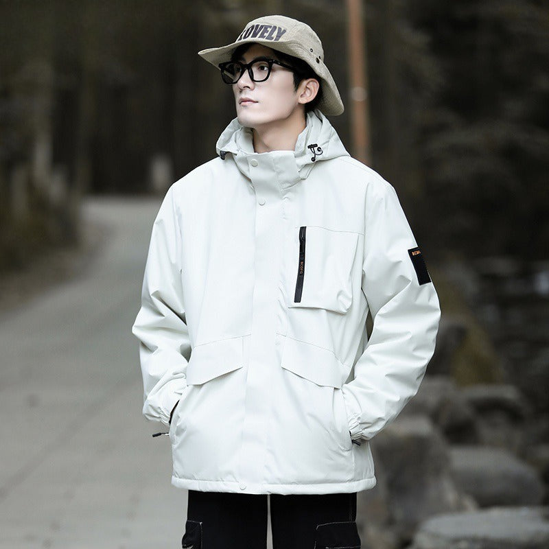 Mountain windproof and waterproof jacket men's and women's large size jacket new outdoor couple mountaineering suit men's single punch jacket