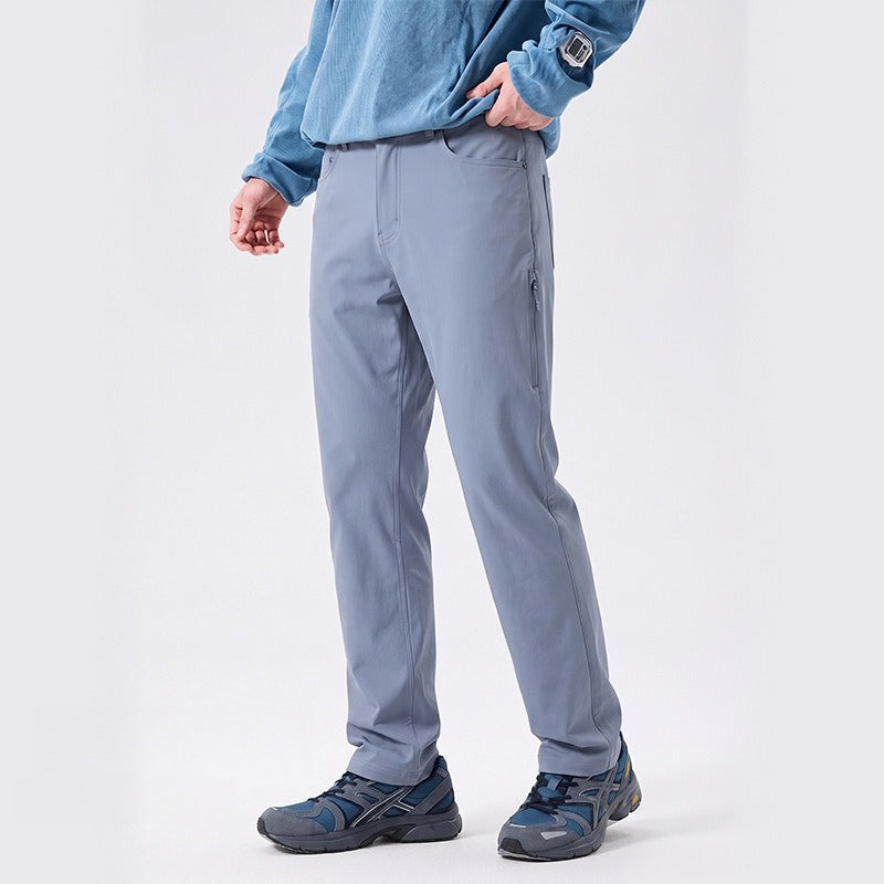 Men's Breathable Stretch Hiking Pants, Comfort Straight‑Leg Outdoor Casual Trousers