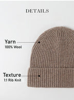 Pure wool warm ear protection hat winter windproof ski pullover hat