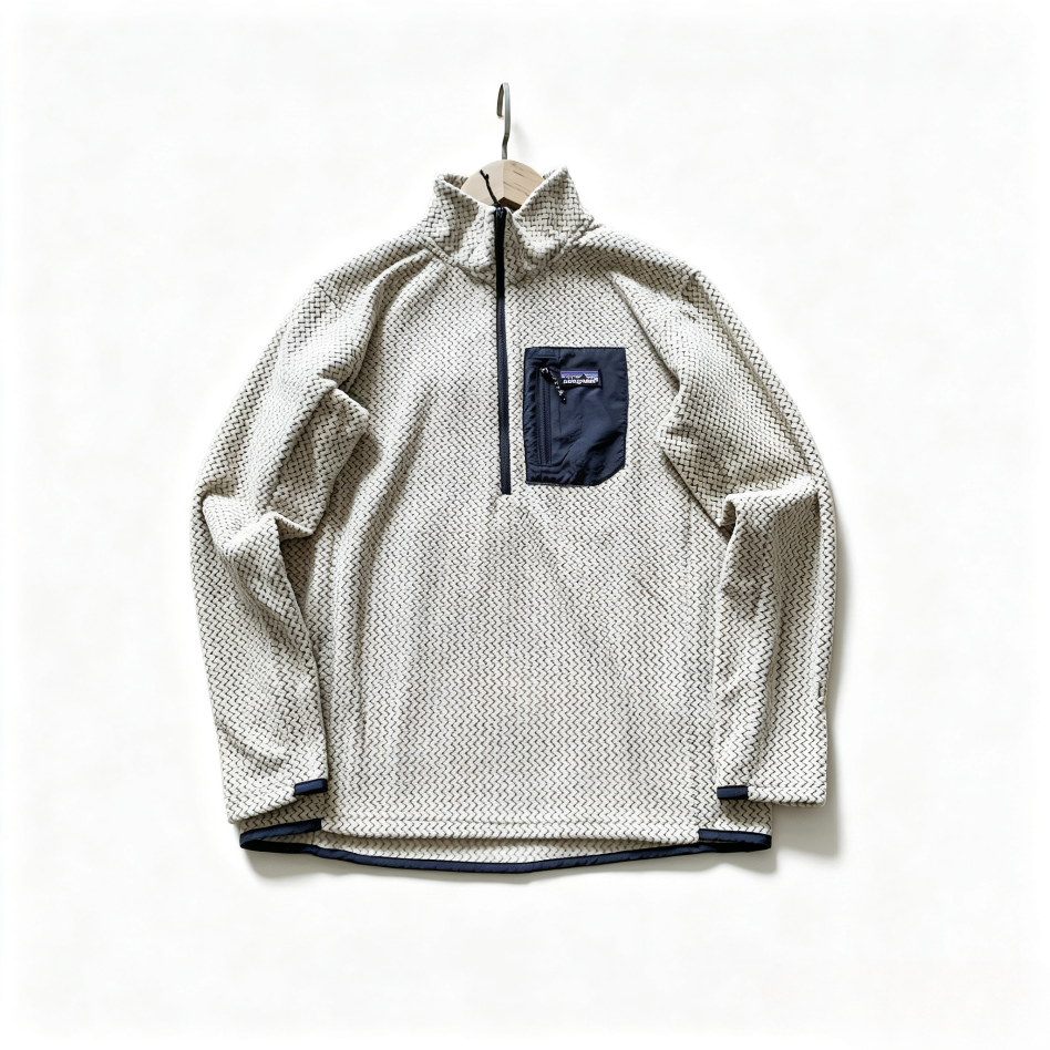 Patagonia Stand-Collar Half-Zip Sweatshirt with Pocket – Unisex Loose Wave-Cut Fit