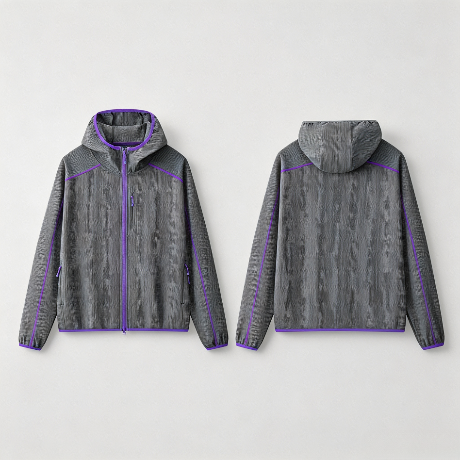 Waffle Softshell Jacket | Unisex Color‑Block Outdoor Hiking Couple Coat
