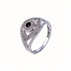 Evil Eye Ring with Micro-pave Zircon Black Diamond Bracelet