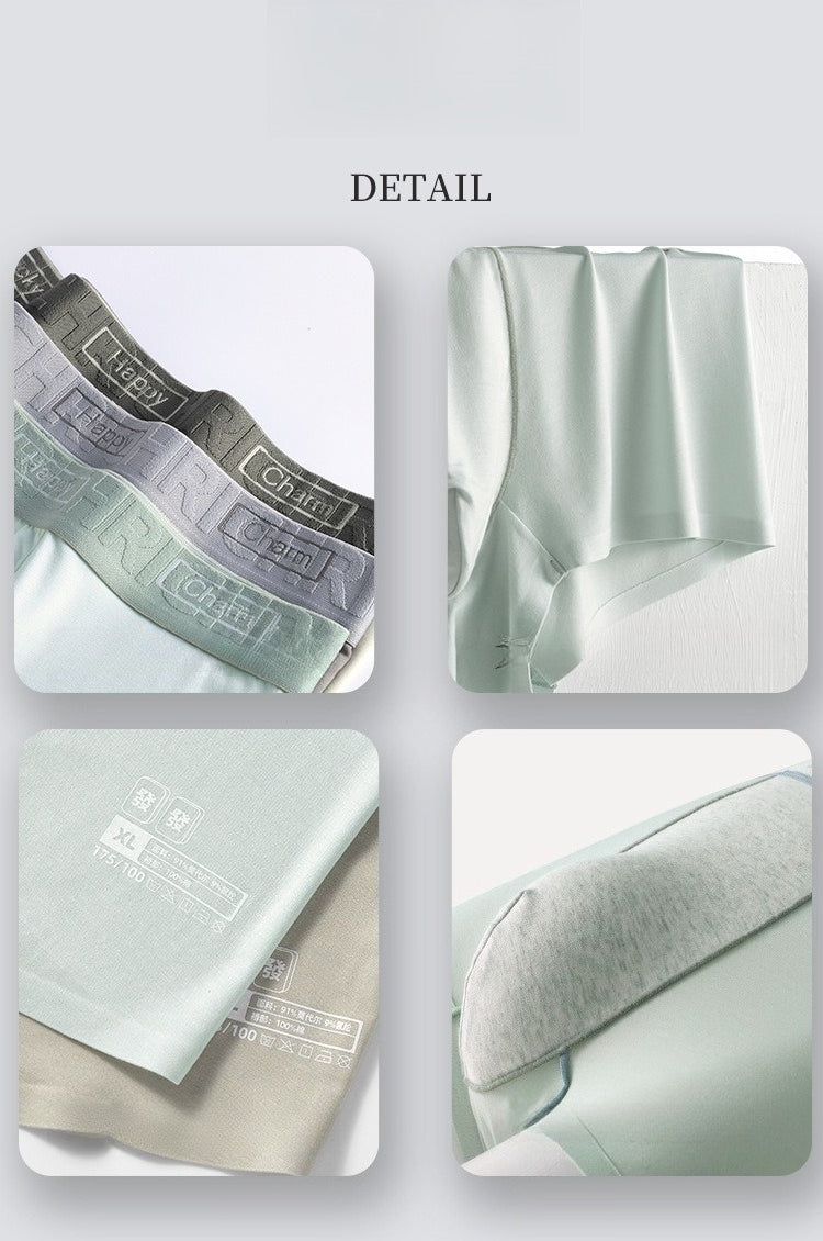 Men's Lenzing Modal underwear 7A pure cotton bacteriostatic crotch, breathable at mid-waist, flat-angle design