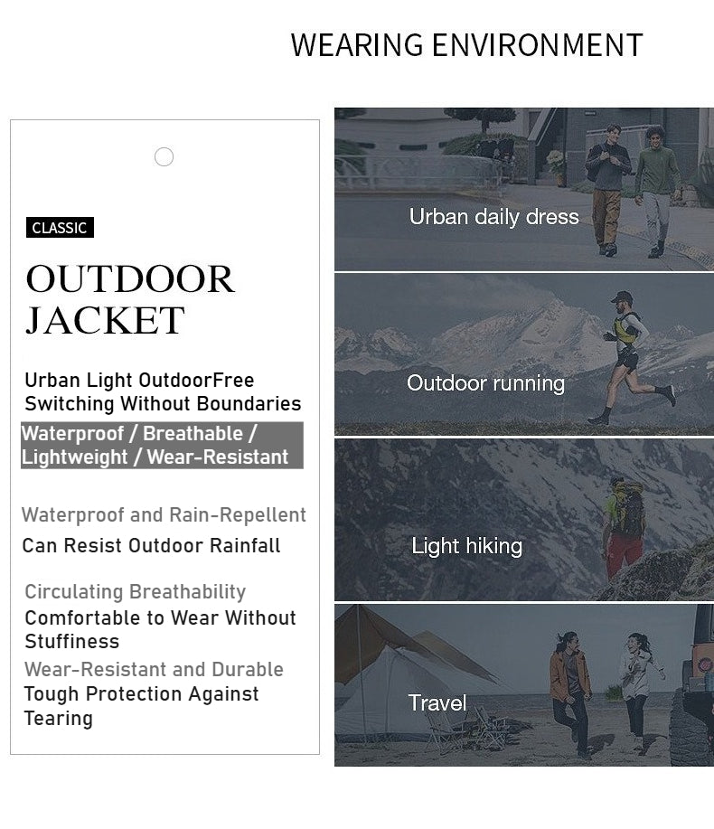 Mountain windproof and waterproof jacket men's and women's large size jacket new outdoor couple mountaineering suit men's single punch jacket