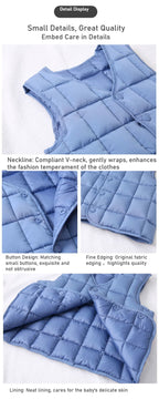 Children wear down cotton vests on both sides, autumn and winter babies wear vests inside and outside, Korean version of men's and women's children's thermal vest