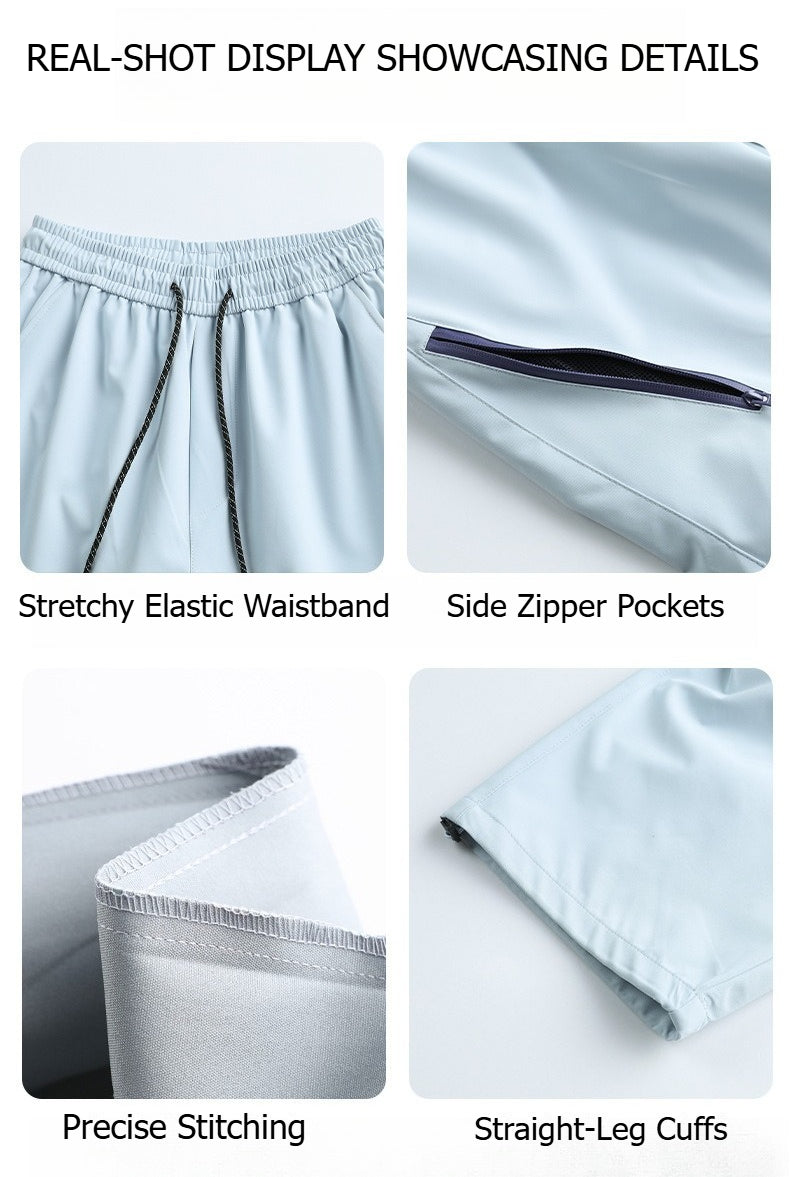 WENHOUU 2‑Piece Detachable Storm Pants Windproof Waterproof Outdoor Hiking Pants for Men Women