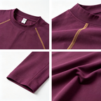 American Sport Contrast Hassel Stitch Raglan Long Sleeve Tee