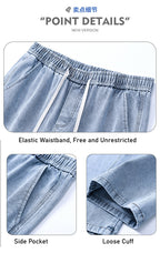 Men's American high street tooling jeans, retro loose straight wide-leg trousers, men's casual retro tooling trousers