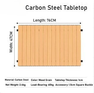 Outdoor camper cart Full metal camp trailer Foldable stall trolley Light travel camping picnic