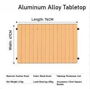 Outdoor camper cart Full metal camp trailer Foldable stall trolley Light travel camping picnic